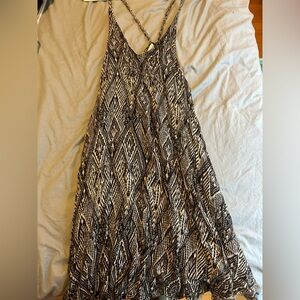 Intimately Free People Black White Midi Dress
